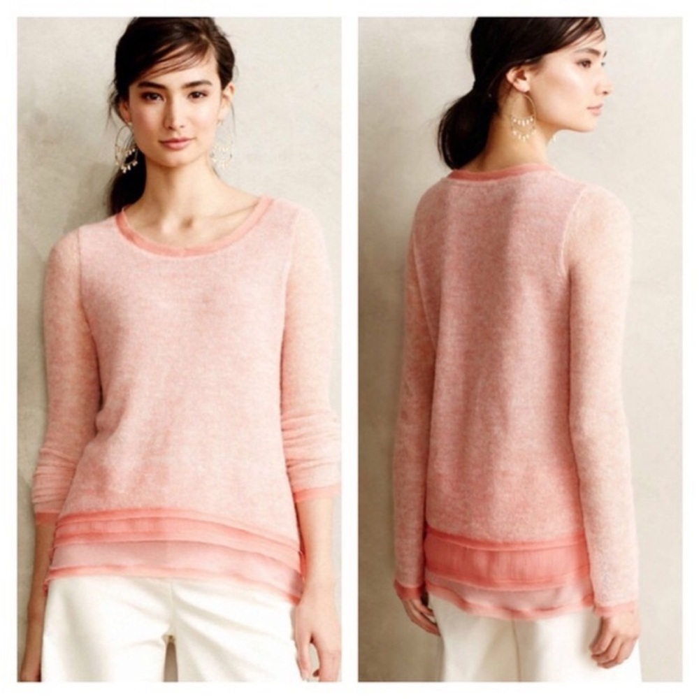 Anthropologie Knitted & Knotted Irina Alpaca Layered Sweater - Picture 11 of 11